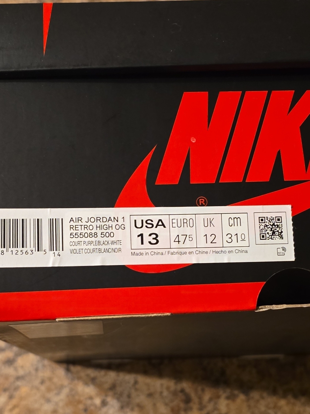 Nike Air Jordan 1 Retro High OG - Purple/White